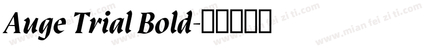 Auge Trial Bold字体转换